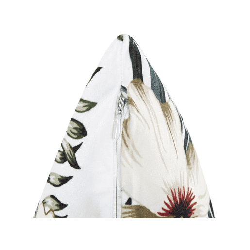 Conjunto de 2 almofadas decorativas OKRA Veludo 45 x 45 cm Multicolor Padrão de plantas
