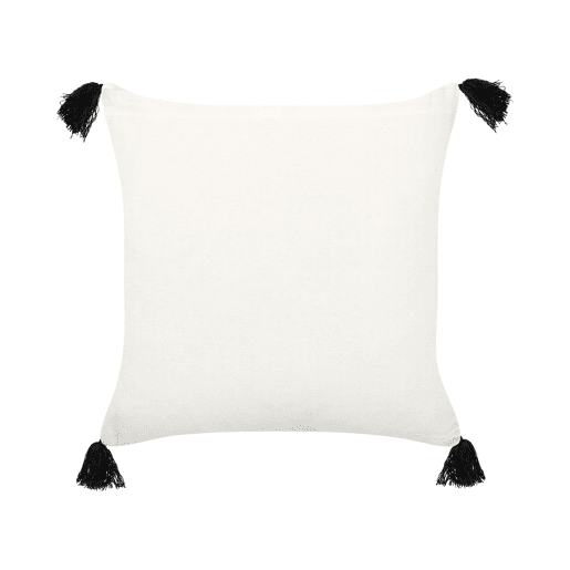 Conjunto de 2 almofadas decorativas MAYS Algodão 45 x 45 cm Branco Padrão geométrico
