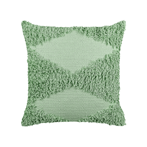 Conjunto de 2 almofadas decorativas RHOEO Algodão 45 x 45 cm Verde claro