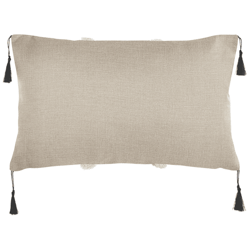 Conjunto de 2 almofadas decorativas PULMONARIA 30 x 50 cm Creme Padrão geométrico