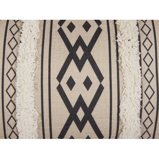 Conjunto de 2 almofadas decorativas PULMONARIA 30 x 50 cm Creme Padrão geométrico