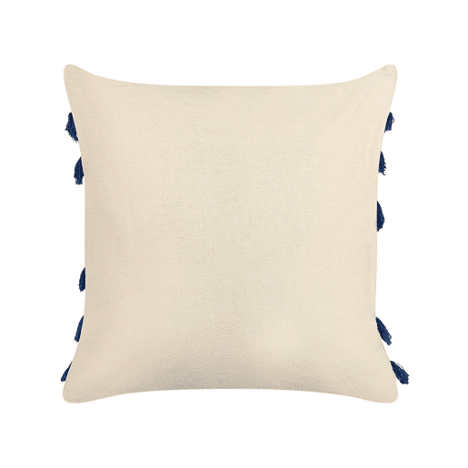 Conjunto de 2 almofadas decorativas PLEIONE Algodão 45 x 45 cm Azul marinho Padrão geométrico