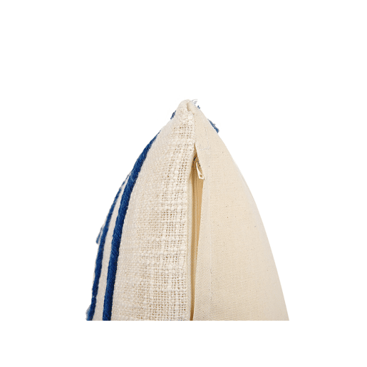 Conjunto de 2 almofadas decorativas PLEIONE Algodão 45 x 45 cm Azul marinho Padrão geométrico