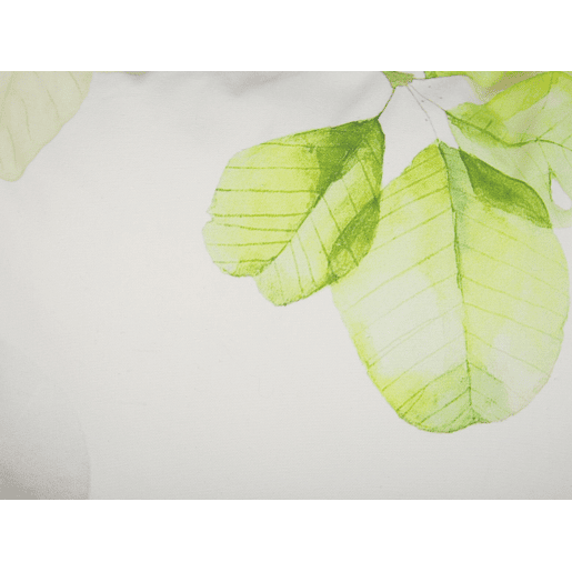 Conjunto de 2 almofadas decorativas PEPEROMIA Algodão 45 x 45 cm Branco Padrão de plantas