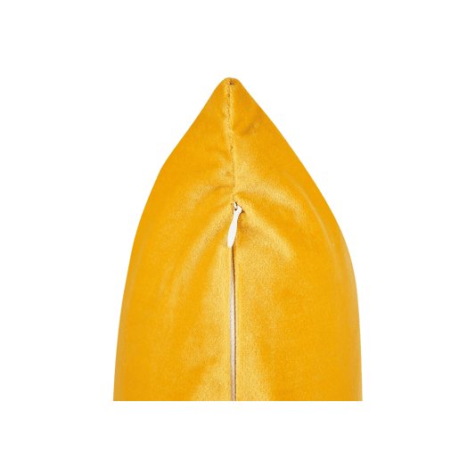 Conjunto de 2 almofadas decorativas PINUS Veludo 45 x 45 cm Amarelo Padrão geométrico