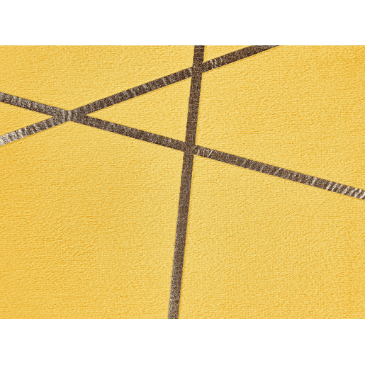 Conjunto de 2 almofadas decorativas PINUS Veludo 45 x 45 cm Amarelo Padrão geométrico