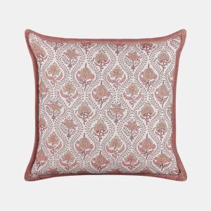 Almofada decorativa PICEA Algodão 45 x 45 cm Vermelho Padrão floral