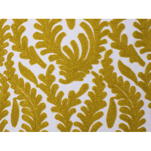 Conjunto de 2 almofadas decorativas PRIMULA Algodão 45 x 45 cm Mostarda Ikat