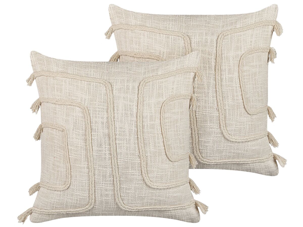Beliani Cojín decorativo PLEIONE 45x45 Beige