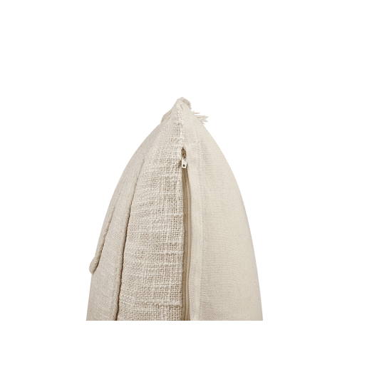 Conjunto de 2 almofadas decorativas PLEIONE Algodão 45 x 45 cm Creme claro Padrão geométrico