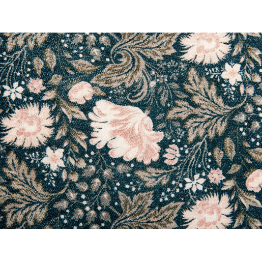 Conjunto de 2 almofadas decorativas PARROTIA Veludo 45 x 45 cm Azul esverdeado Padrão floral