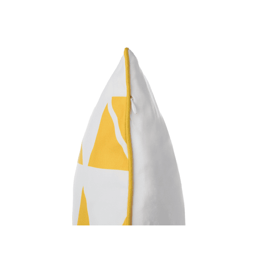 Conjunto de 2 almofadas decorativas PANSY 45 x 45 cm Amarelo Padrão geométrico