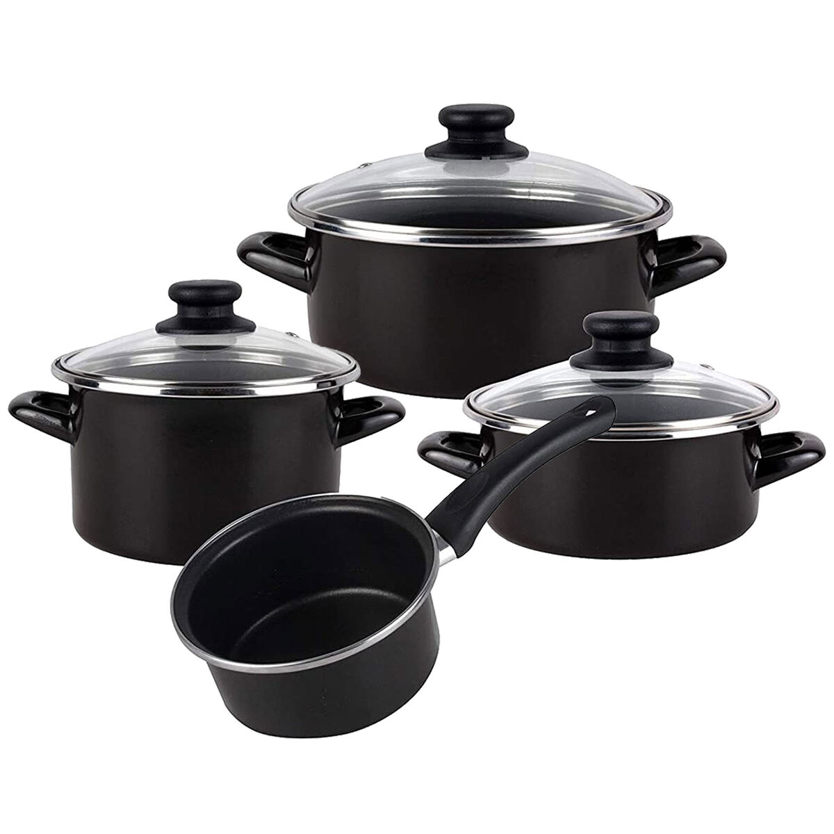 Magefesa Kenia Negra - Batería De Cocina 7 Piezas