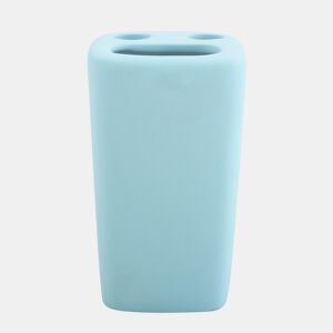 Vaso de cerâmica do Haiti para escova de dentes, azul claro - MSV.