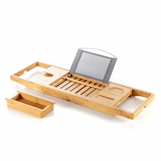 Bandeja de Bambu Extensível para Banheira Trayth InnovaGoods
