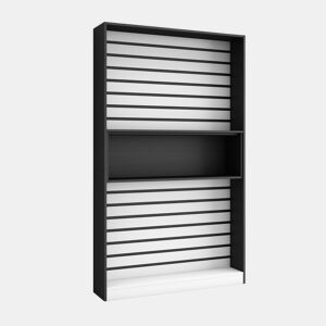 Estante, prateleira , Livraria, Prateleira livros, 110x25x186cm, Sala de estar - Escritório, Sala de jantar, Estilo moderno, Branco e preto
