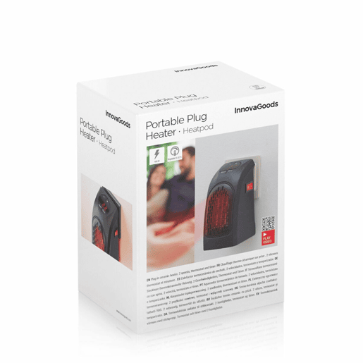 Mini Aquecedor com Ficha Portátil Heatpod InnovaGoods 400 W
