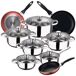 Bateria de cocina 12 piezas con juego de sartenes Bateria de cocina 12 piezas con juego de sartenes Multicolor