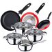 Batería de cocina 7 piezas + juego de 3 sartenes Batería de cocina 7 piezas + juego de 3 sartenes Multicolor