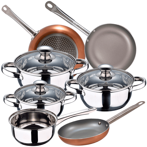 Cozinhando 7 peças San Ignacio Stainless Steel Farchouse com Patch Game (18x22x26 cm) San Ignacio Optimum Plus em alumínio pressionado