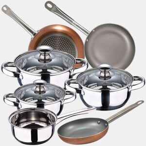 Cozinhando 7 peças San Ignacio Stainless Steel Farchouse com Patch Game (18x22x26 cm) San Ignacio Optimum Plus em alumínio pressionado