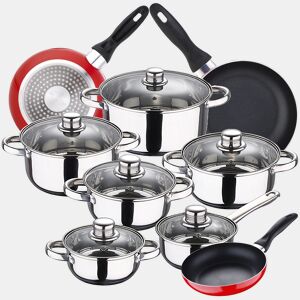 Bateria de cozinha 12 peças San Ignacio Cassel em aço inoxidável com jogo de início (16x20x24 cm) San Ignacio Navy Net