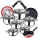 Bateria de cocina 12 piezas con juego de sartenes Bateria de cocina 12 piezas con juego de sartenes Inox