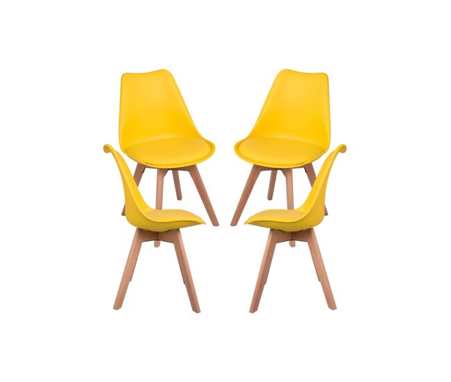 Pack 4 sillas synk basic - amarillo
