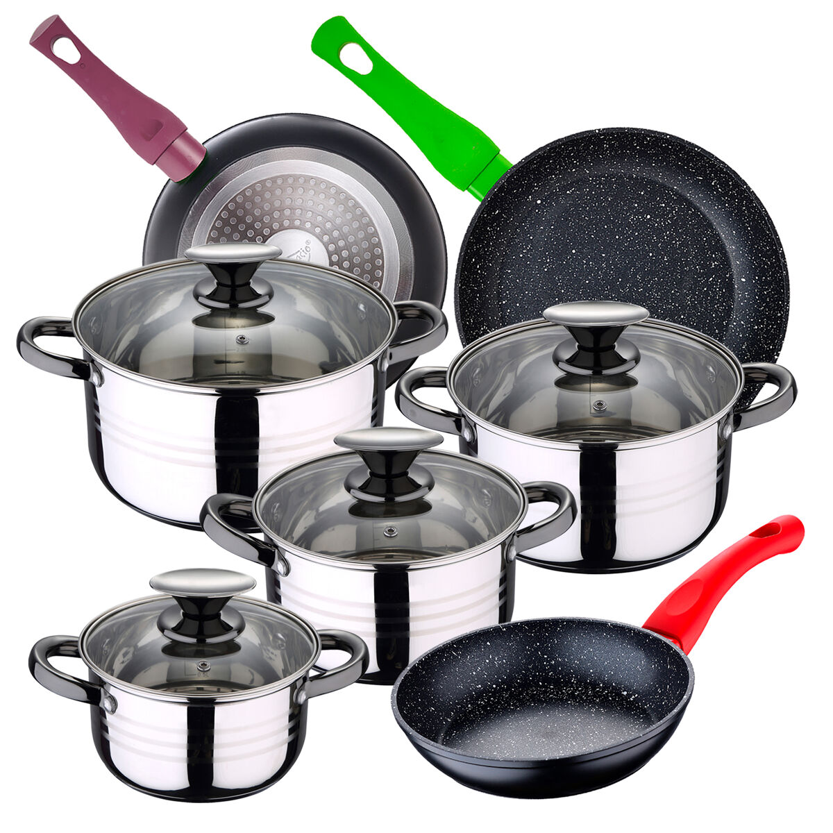 Bateria de cocina 8 piezas sartenes