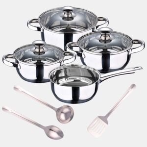 7 peças San Ignacio em aço inoxidável + conjunto de 3pcs utensílios de cozinha em aço inoxidável