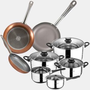 Bateria de cozinha 8 peças San Ignacio em aço inoxidável com panor