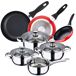 Batería de cocina 7 piezas en + Juego de 3 sartenes Batería de cocina 7 piezas en + Juego de 3 sartenes Multicolor