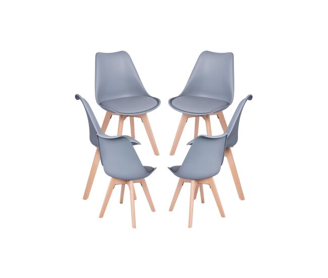 Pack 6 sillas synk basic - gris claro