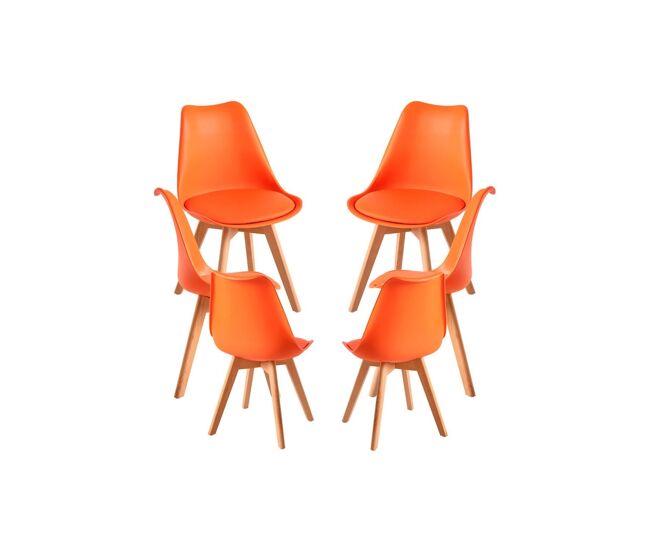 Pack 6 sillas synk basic - naranja