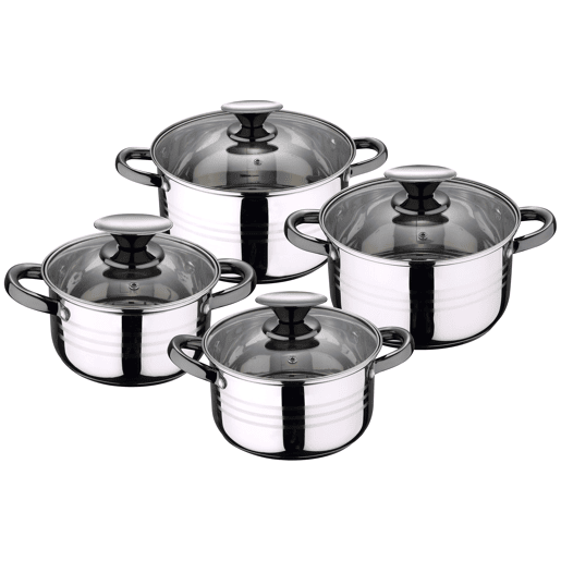 Bateria 8pc Aço inoxidável adequado para indução + 3 panelas 16x20x24 cm San Ignacio Bateria 8pc Aço inoxidável adequado para indução + 3 panelas 16x20x24 cm San Ignacio