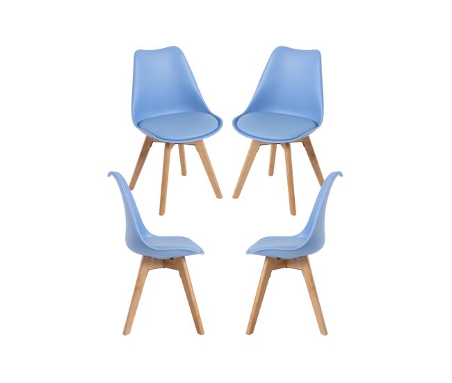 Pack 4 sillas synk basic - azul claro