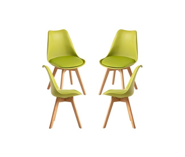 Pack 4 sillas synk basic - verde claro