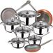 Bateria de cocina 12 piezas con juego de sartenes Bateria de cocina 12 piezas con juego de sartenes Multicolor