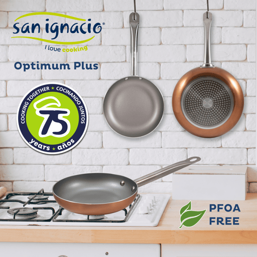 Bateria de cozinha 12 peças San Ignacio Cassel em aço inoxidável com jogo de patch (18x22x26 cm) San Ignacio Optimum Plus em alumínio pressionado