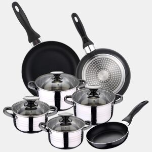 Definir bateria 8pc sip + conjunto 3 sartenes 16x20x24
