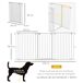 Barrera para Perro Acero, Plástico PawHut Barrera para Perro Acero, Plástico PawHut Blanco
