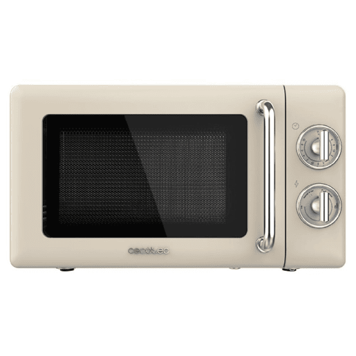 Cecotec ProClean 3010 Retro Beige Micro-ondas mecânico de 20 l e 700 W.