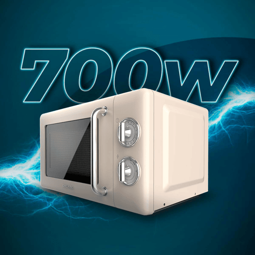 Cecotec ProClean 3010 Retro Beige Micro-ondas mecânico de 20 l e 700 W.