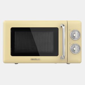 Cecotec ProClean 3110 Retro Yellow Micro-ondas mecânico com grill de 20 l e 700 W.