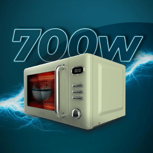 Cecotec ProClean 5110 Retro Green Micro-ondas digital com grill de 20 l e 700 W.