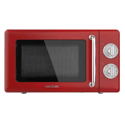 Cecotec ProClean 3010 Retro Red Micro-ondas mecânico de 20 l e 700 W.