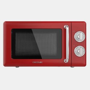 Cecotec ProClean 3010 Retro Red Micro-ondas mecânico de 20 l e 700 W.