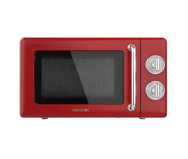 Microondas cecotec proclean 3010 retro 700w 20l diseño vintage rojo
