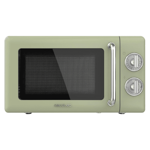 Cecotec ProClean 3010 Retro Green Micro-ondas mecânico de 20 l e 700 W.