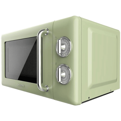 Cecotec ProClean 3010 Retro Green Micro-ondas mecânico de 20 l e 700 W.
